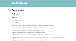 Desktop Screenshot of joecortopassi.com
